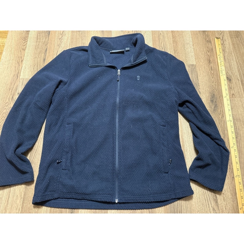 Free Country Sweater, Men's Size XL, Navy Blue, Full Zip, Zip Pockets